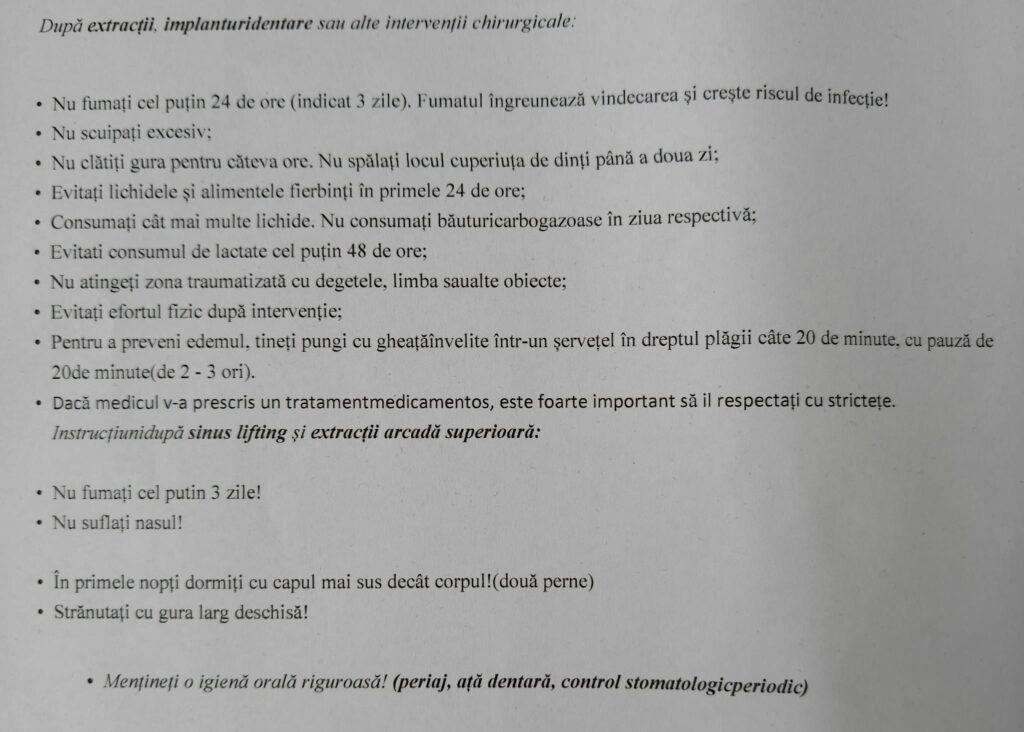 Instructiuni Postchirurgicale 1024x732