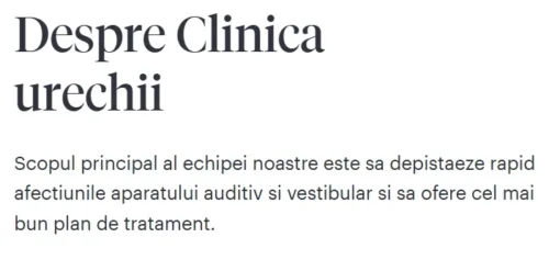 clinica urechii