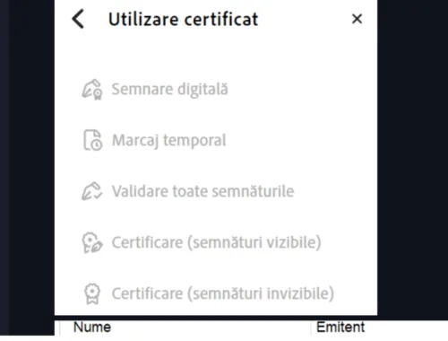 utiliz. certif